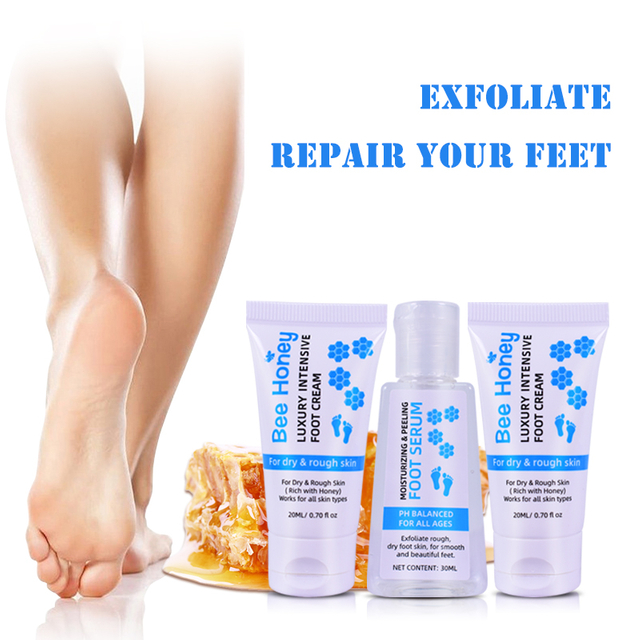 Factory Custom Foot Pedicure Foot Spa Callus Remover Scrub Kit With Foot Peeling Serum And Moisturizing Urea Cream