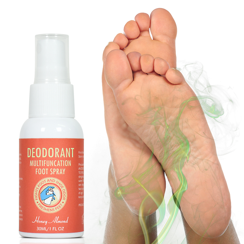Private Label Organic Natural Shoe Odor Scent Removal Deodorant Spray For Prevent Foot Odor deodorizing foot spray