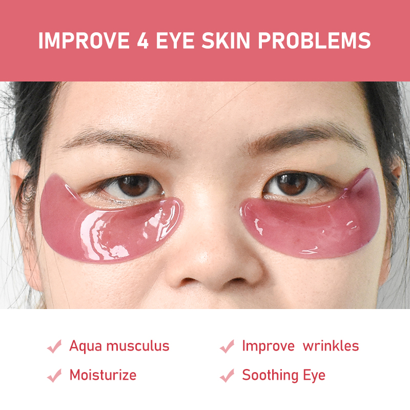 7 Bags Red Wine Collagen Under Eye Patches for Eye Bags and Wrinkles By LIRAINHAN