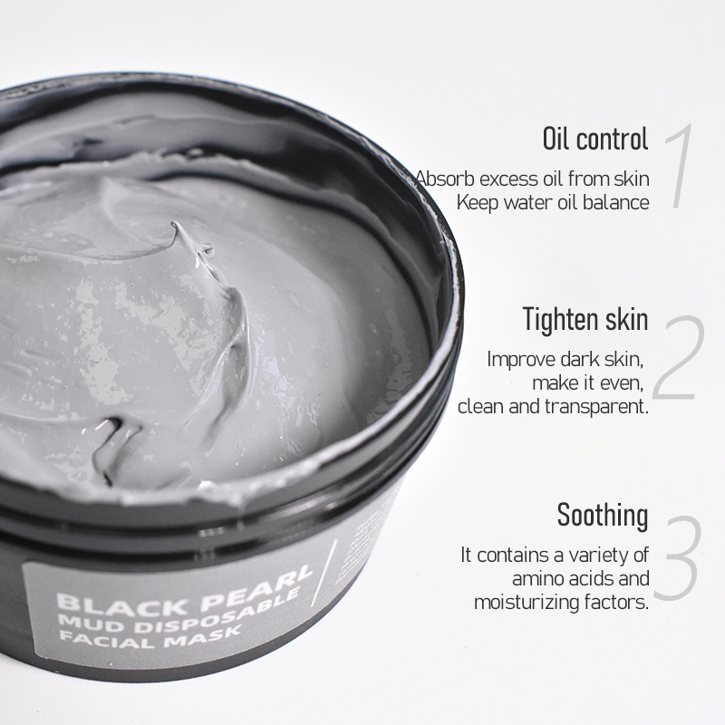 Gently Cleans Black Pearl Mud Facial Mask 50ml By LIRAINHAN
