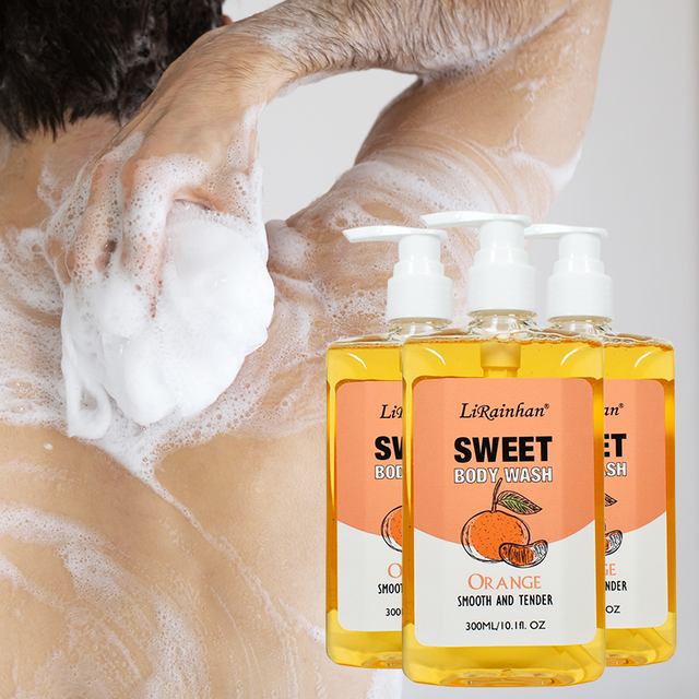 OEM Logo Private Label Natural Organic Body Wash Scrub Fruit Flavor Lightening Whitening Shower Gel