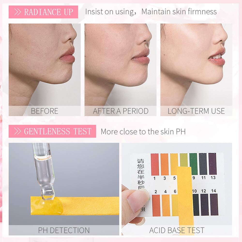 OEM ODM Shrink Pores Tightening Skin Face Solution Cherry Blossom Hyaluronic Acid Serum Essence 