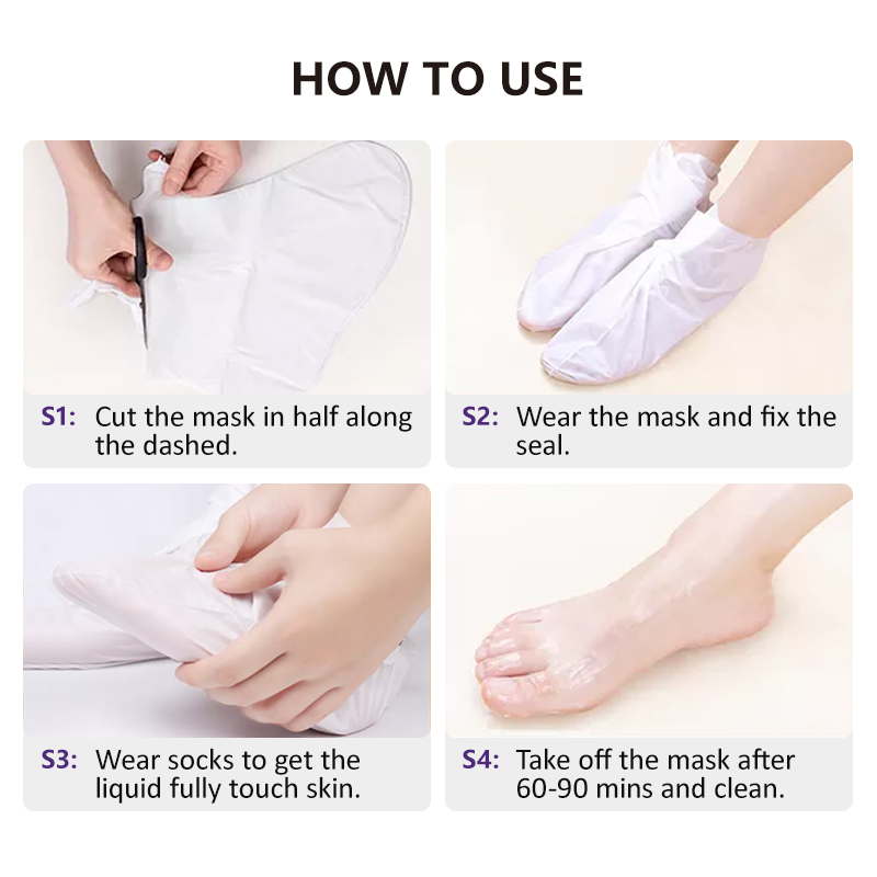 Factory Custom Foot Spa Foot Care Peel Mask With Lavender Feet Peeling Mask Exfoliating For Men And Women