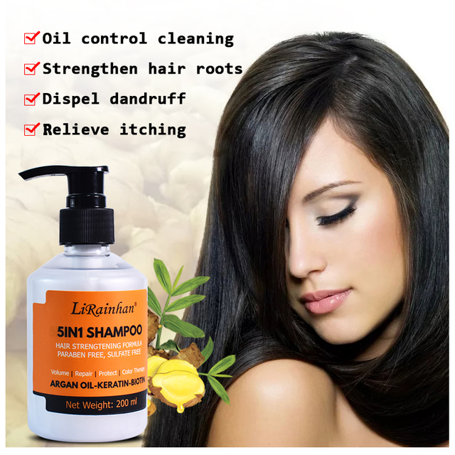 Natural plant ginger anti-dandruff, moisturizing, smoothing, anti-dandruff repair 5 and 1 shampoo and conditioner