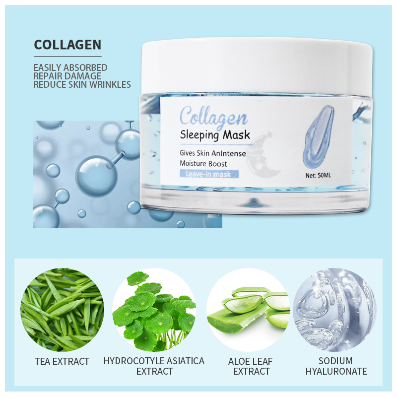 Moisturizing, Anti-Aging, Acne Treatment Collagen Sleeping Mask Overnight Moisturizing Face Mask
