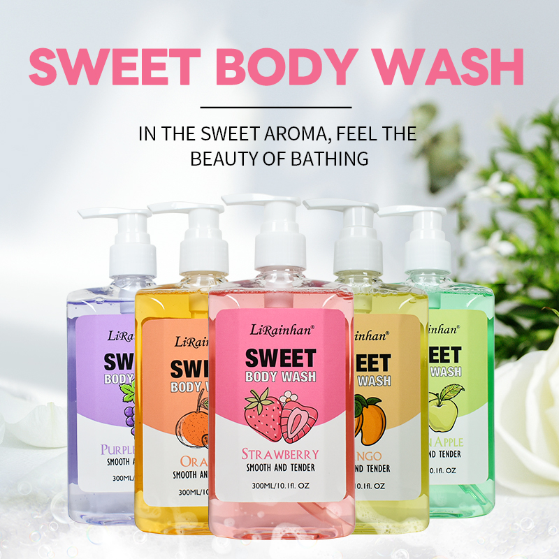Private Label Custom Logo Body Wash Exfoliating Gentle Hydrating Whitening Bath Shower Gel