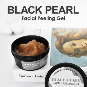 Whitening Black Pearl Exfoliating Vegan Facial Peeling Gel with Vitamin E By Custom LOGO