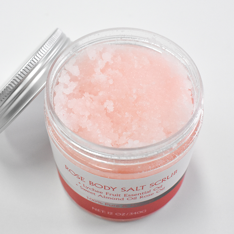 Custom Moisturizer Exfoliating Bath Salt Cruelty-free Rose Salt Body Scrub Skin Cleaser 