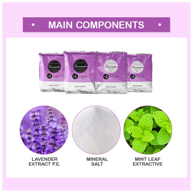 2 in 1 Lavender Foot Jelly+Salt Pedicure Soak By LIRAINHAN 