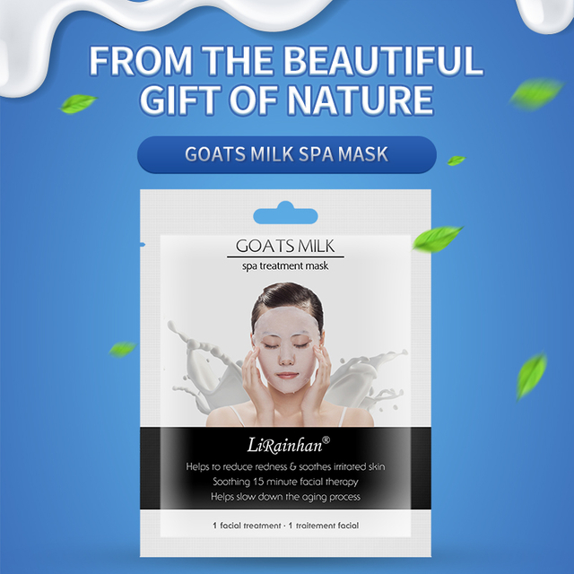  Custom Goats Milk Redness Reducing Hydraitng & Soothing Facial Mask Sheet
