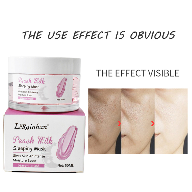 Custom Peach Milk Sleeping Mask Skincare to Soothe Skin for Overnight Glow and Moisture Protection