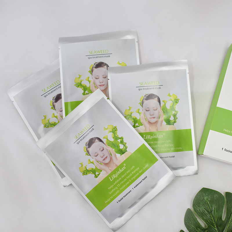  Custom Daily Face Seaweed Sheet Mask with Hyaluronic Acid to Smooth and Purify Skin
