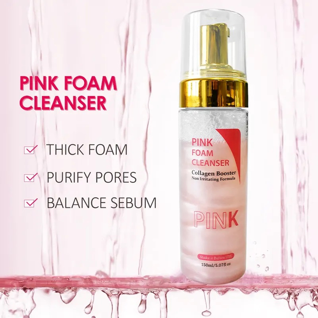  24K GOLD Collagen Booster Foam Facial Mousse Cleanser With Argan oil By Factory Wholesale 
