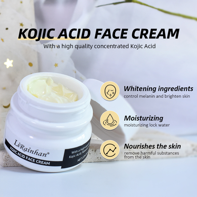 Custom logo Kojic Acid Face Brightening Cream for Dark Spots, & Scars - Lightweight Facial Moisturizer