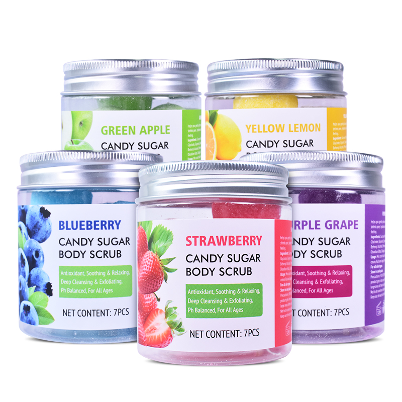 Custom logo Hydrating and Exfoliating Purple Candy Exfoliating Sugar Scrub for Nourishing Essential Body Care