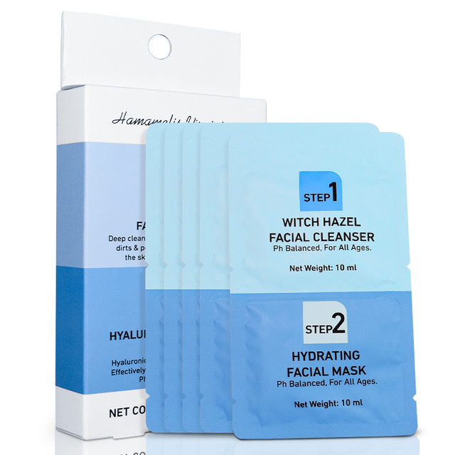 LIRAINHAN Hydrating Moisturizing Witch Hazel Facial Cleanser+Hyaluronic Acid Sleeping Facial Mask