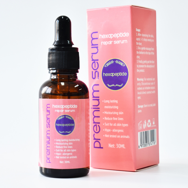 OEM ODM deep wrinkles & provides deep moisturizing Face Serum with Hexapeptide collagen