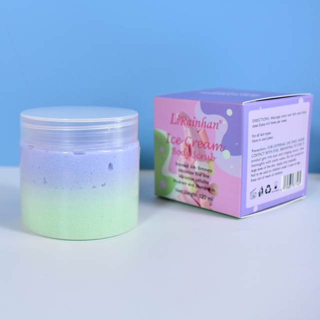 Custom Face Hand Foot Natural Ice Cream Body Scrub For Nourishes Skin & Deep Cleansing
