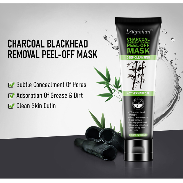 Deep Cleansing Dirt Blackhead Remover Peel Off Black Mask for Men and Women By LIRAINHAN