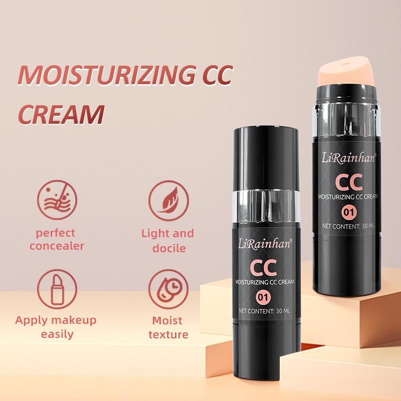 Air Cushion CC Stick Moisturizing CC Cream Concealer Full Coverage Foundation Makeup Color Correcting Cream to Create Natural Makeup, Oil-Free