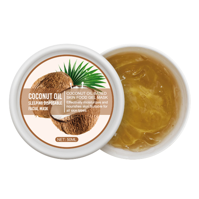 50ml Coconut Oil Formula Coconut Hydrating Sleeping Facial Mask Gel By Private Label