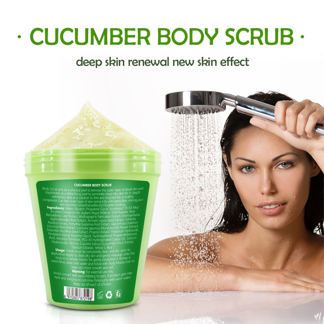 Cucumber Ice Cream Exfoliating Face, Hand, Foot Scrub, Body Scrub With Walnut Shell Powder By Factory Pice 