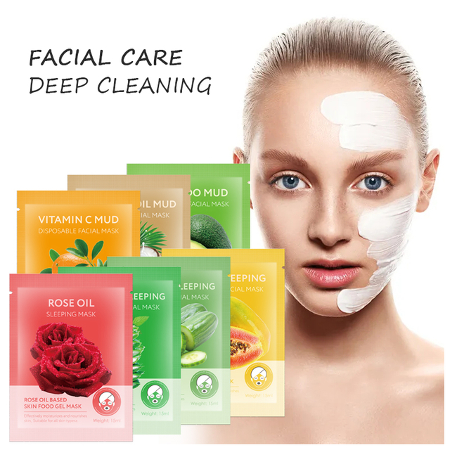 Private Label 7 Days Facial Mask Box Set 7s -Start your everyday mask project with 7 types of fabric, 7 types of ingredients