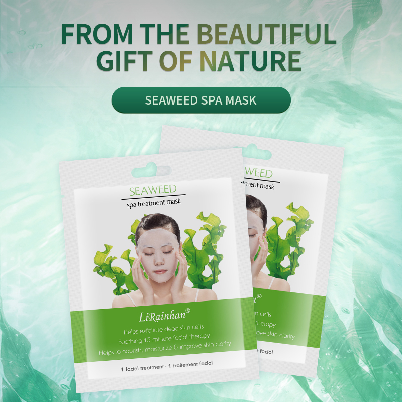  Custom Daily Face Seaweed Sheet Mask with Hyaluronic Acid to Smooth and Purify Skin