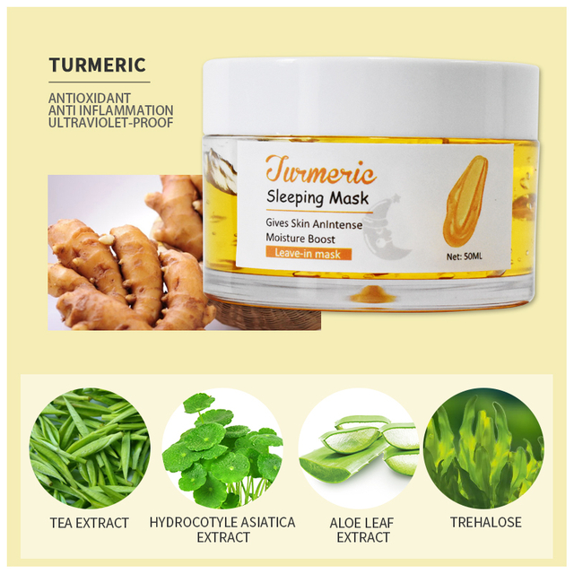 Vitamin C Overnight Brightening Nourishing Hydrating Antioxidant Face Mask With Turmeric