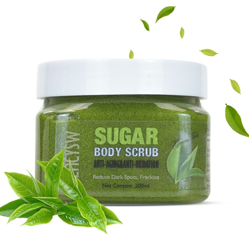 Private Label Green Tea Natural Exfoliating Whitening Organic Body Scrub