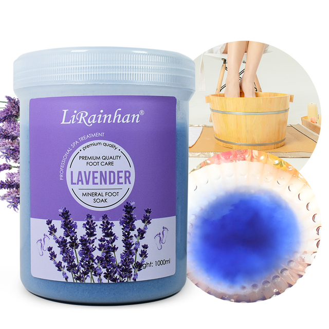 Wholesale Lavender Foot Salt Soak Luxury Pedicure Packages Spa Foot Bath Spa Packets Pedicure Foot Soak Salts 