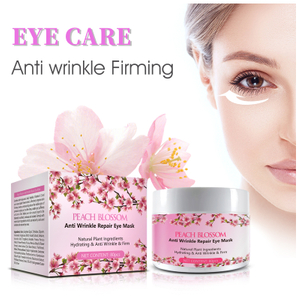 Private Label Peach Blossom Anti-Aging Moisturising Under Eye Collagen Patches for Puffy Eyes, Dark Circles Wrinkles and Eye Bags
