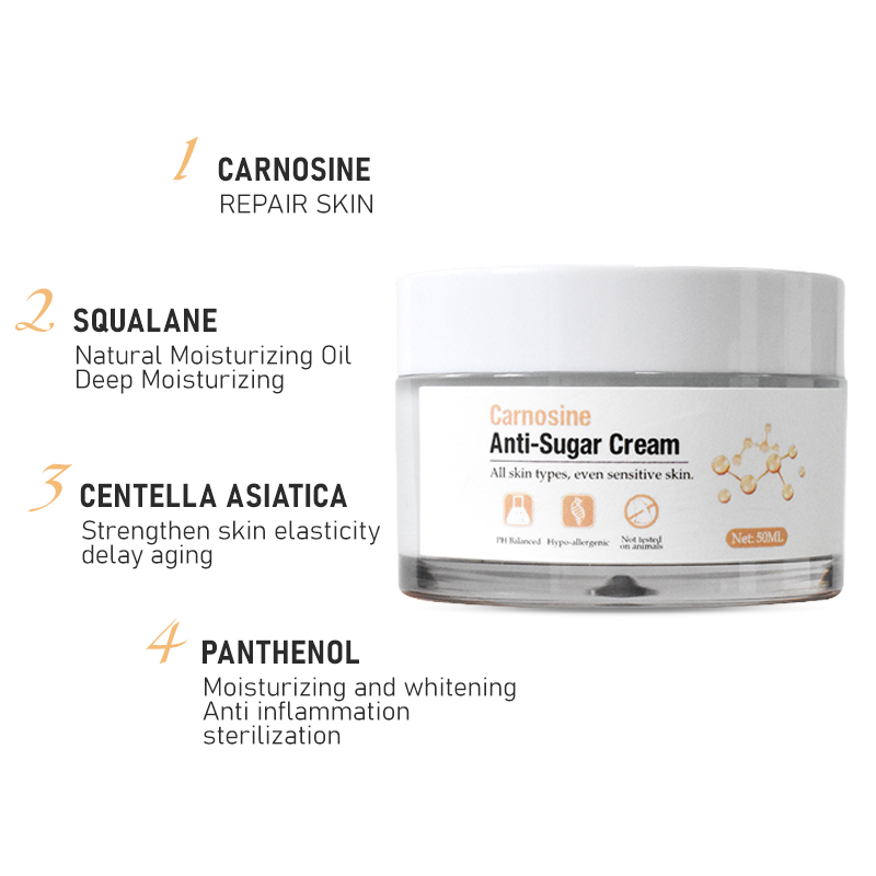 OEM ODM OBM Carnosine Anti-Sugar Anti-aging Cream