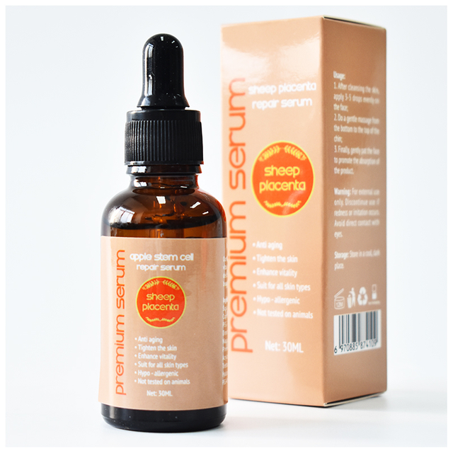 OEM ODM Collagen Sheep Placenta Face Serum Tighten, Rejuvenate, Nourishing, Firming Essence 
