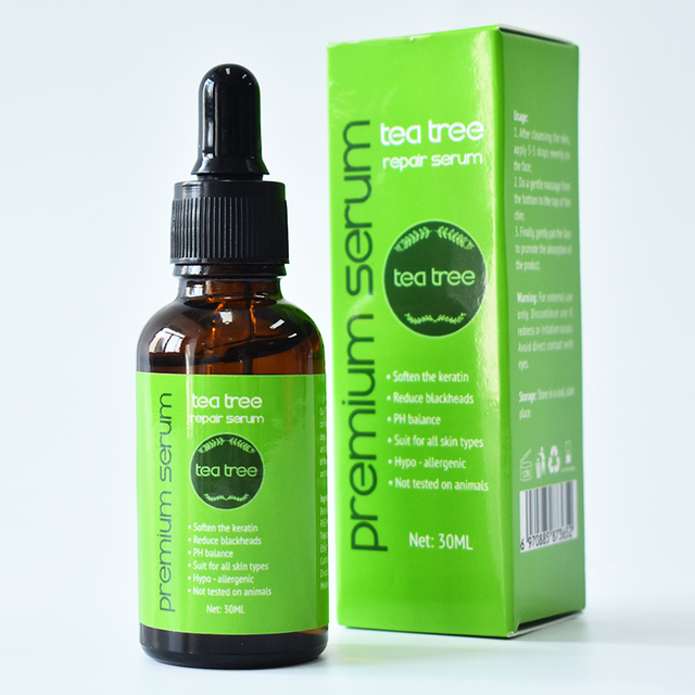 OEM ODM Acne Treatment Tea Tree Clear Skin Serum for Clearing Severe Acne, Breakout, Remover Pimple and Repair Skin
