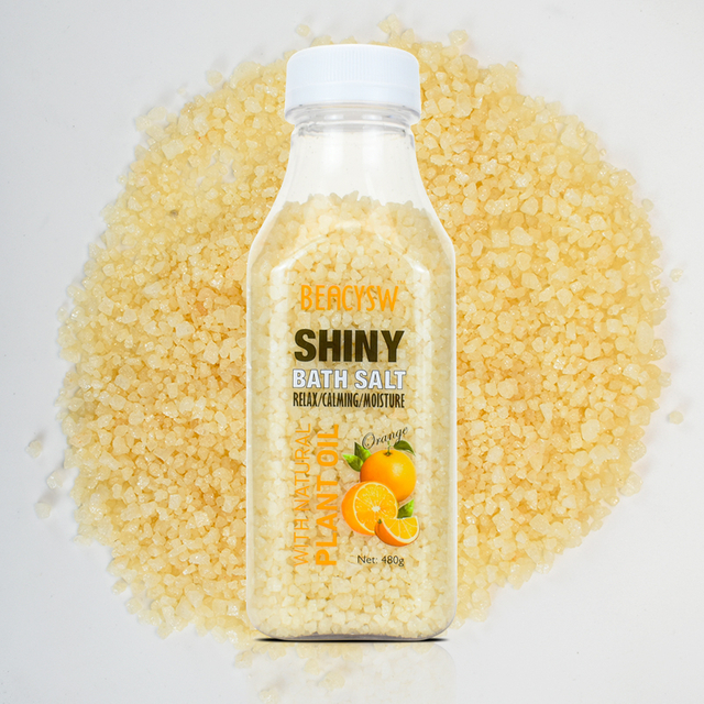 OEM Private Label Spa Relaxing Bath Scrub Orange Epsom Bath Salt Body Epsom Salt Organic Natural Bath Salts 