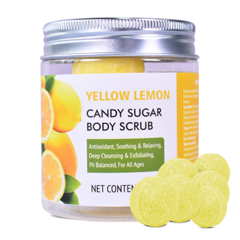 Custom logo Ultra Hydrating & Moisturizing Natural & Organic LEMON Sugar Body Scrub Exfoliator 