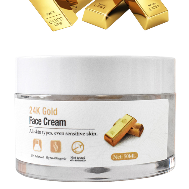 Moisturizing 24k Gold Day and Night Creams with Hyaluronic Acid, Collagen, Retinol By OEM ODM OBM 