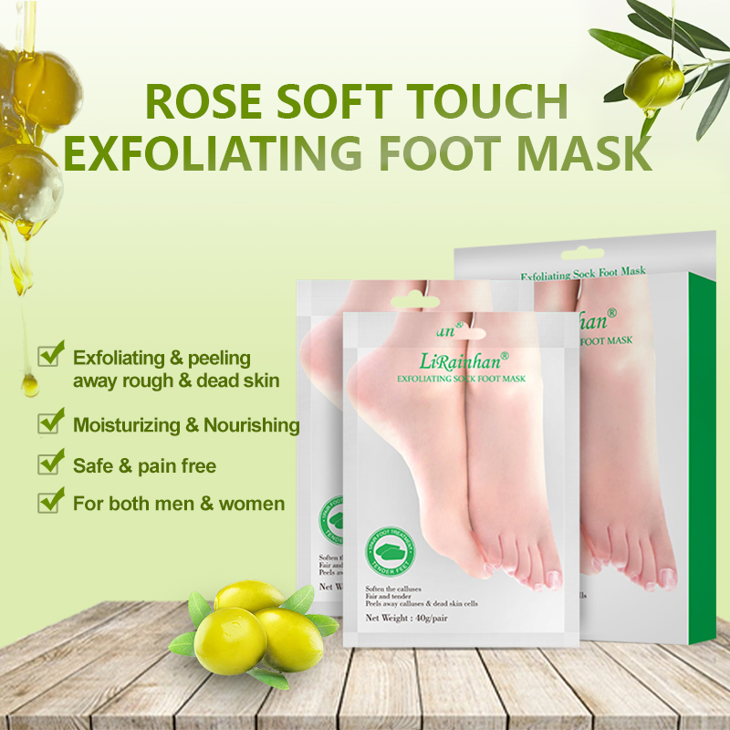 Olive Oil Exfoliating Foot Maskfor Dry Dead Skin, Callus, Repair Rough Heels By LIRAINHAN