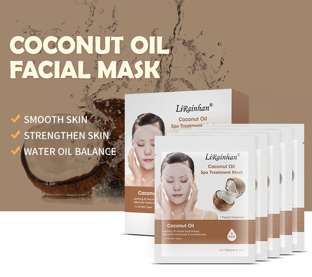  Custom Natural Coconut Oil Moisturizing and Anti Aging Facial Mask 