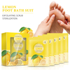 OEM ODM 5 Steps Lemon Foot Jelly&Salt Set,Foot Soak+Sugar Scrub+Foot Salt Scrub+Foot Mask+Foot Cream