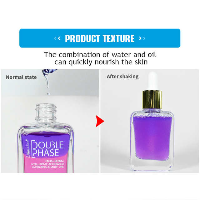 Hyaluronic Acid + Argan Oil Water-Oil Bi-Phase Moisturizing Skin Care Serum