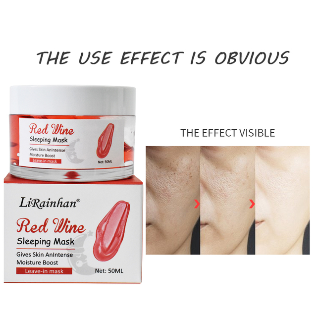 Custom Red Wine Face, Overnight Sleeping Facial Beauty Face Skin Care, Deep Cleansing Face for Oily Dry Skin