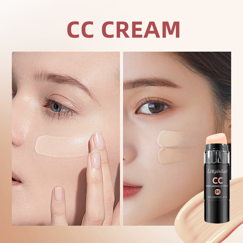 Air Cushion CC Stick Moisturizing CC Cream Concealer Full Coverage Foundation Makeup Color Correcting Cream to Create Natural Makeup, Oil-Free