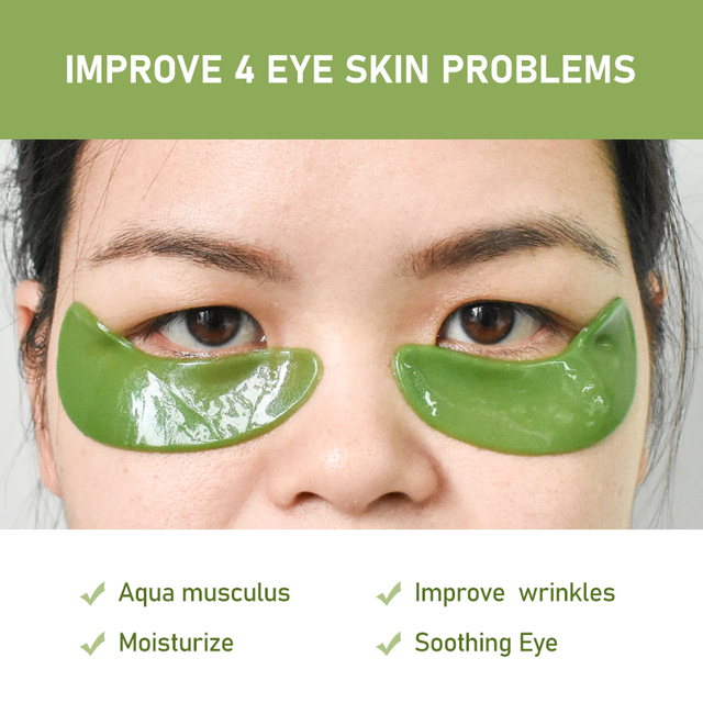 7 Bags Seaweed Collagen Under Eye Patches for Eye Bags and Wrinkles By LIRAINHAN