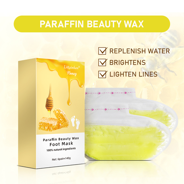 LIRAINHAN Moisture Hydrating Honey Paraffin Wax Foot Mask 