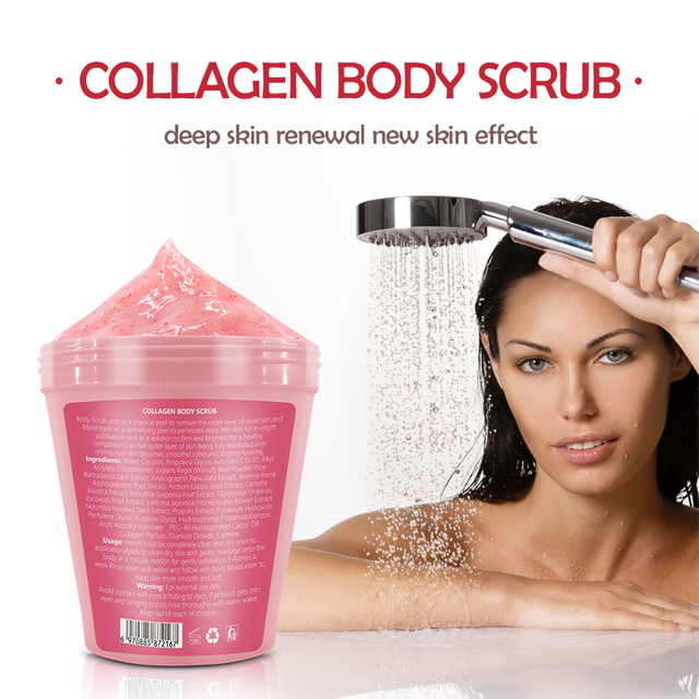 Collagen Ice Cream Body Polish For Women & Men With Walnut Shell Powder By Factory Pice 