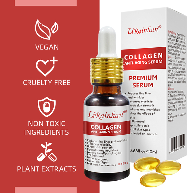 Facial Collagen Anti Aging Serum ,Dark Spot Corrector & Fade Fine Lines Essence By LIRAINHAN