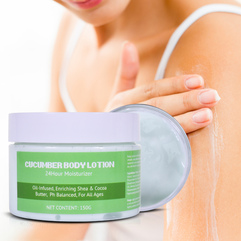 Private Label Cucumber Body Butter Infused with Essential Oils To Relieve Stress for All Skin Types
