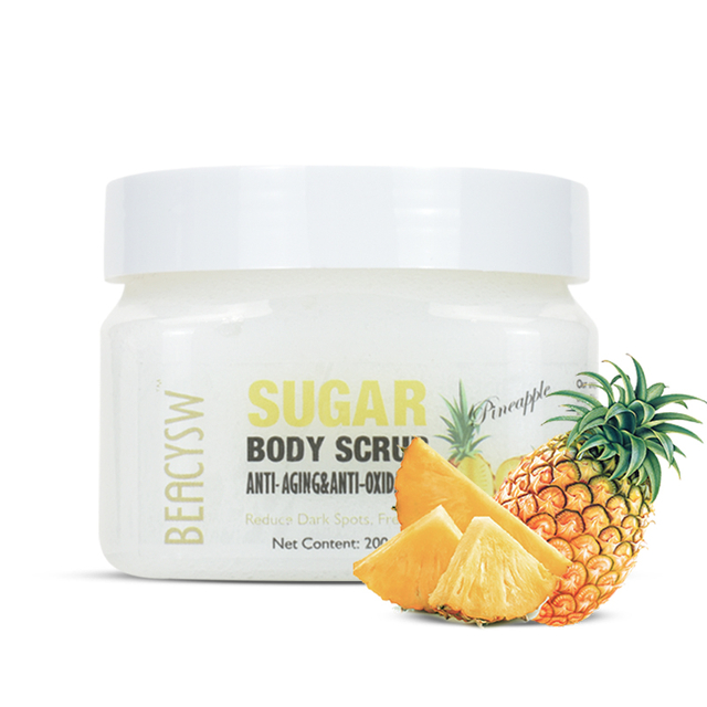 Private Label Pineapple Natural Exfoliating Whitening Organic Body Scrub